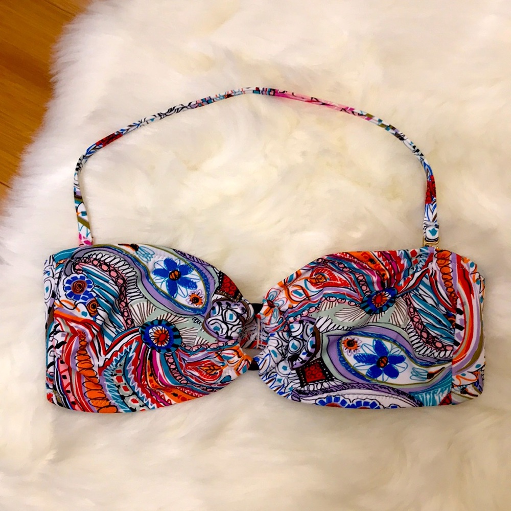 J. Crew Swim Strap Ratti Bandeau Bikini Top XXS